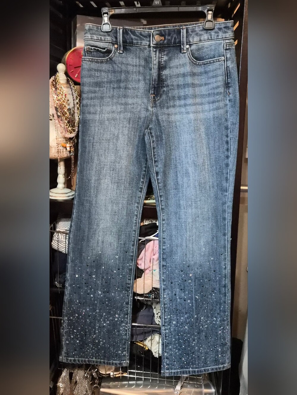 Talbots Embellished Barely Boot Jeans Size 8p